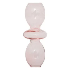 Hot RETIF Bougeoir Chandelier En Verre Rose H25.7Cm