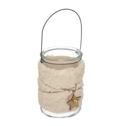 Cheap RETIF Bougeoir Photophore Lanterne En Verre Avec Fourrure Et Toile