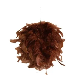 Shop RETIF Boule De Plumes Chocolat Suspendre 12Cm Chocolat