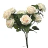 New RETIF Bouquet De Rose Paris Artificielle 10 T Tes H42Cm Rose-Cr Me Best