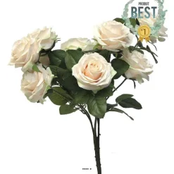 New RETIF Bouquet De Rose Paris Artificielle 10 T Tes H42Cm Rose-Cr Me Best