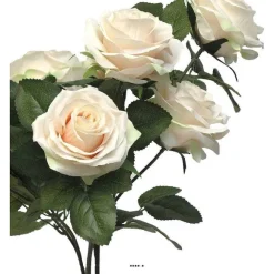 New RETIF Bouquet De Rose Paris Artificielle 10 T Tes H42Cm Rose-Cr Me Best