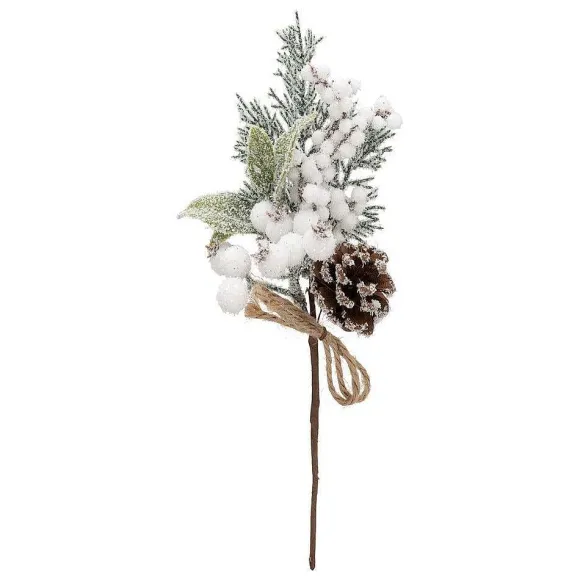 New RETIF Branche D Corative Sp Ciale F Tes Vert Et Blanc H26Cm