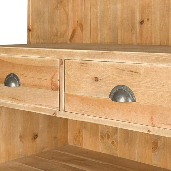 Cheap RETIF Buffet De Service H160Cm 2 Tiroirs 2 Portes Bois Massif