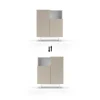 Store RETIF Buffet M Lamine Blanc-Taupe Printed 110X90X34Cm