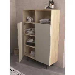 Best Sale RETIF Buffet M Lamine Ch Ne Clair-Taupe Printed 140X90X34Cm
