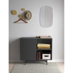Shop RETIF Buffet M Lamine Gris Graphite Printed 78X90X34Cm