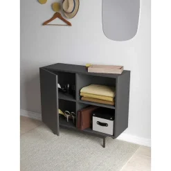 Shop RETIF Buffet M Lamine Gris Graphite Printed 78X90X34Cm