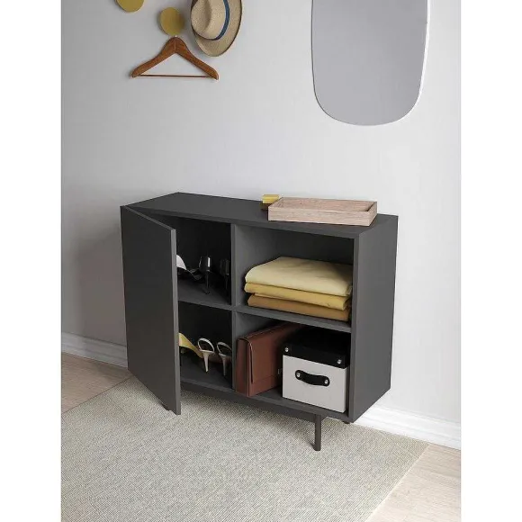 Shop RETIF Buffet M Lamine Gris Graphite Printed 78X90X34Cm
