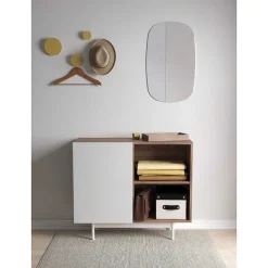 Outlet RETIF Buffet M Lamine Noyer-Blanc Printed 78X90X34Cm