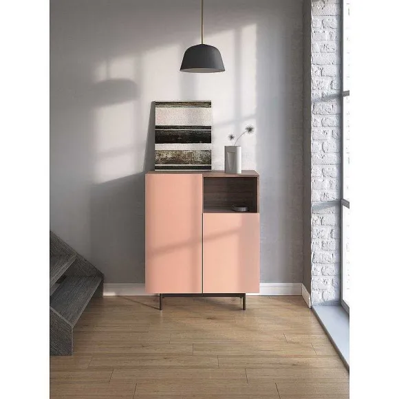 Shop RETIF Buffet M Lamine Noyer-Rose Printed 110X90X34Cm