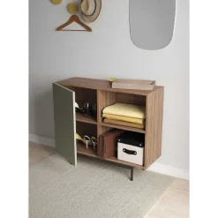 Best RETIF Buffet M Lamine Noyer-Vert Printed 78X90X34Cm