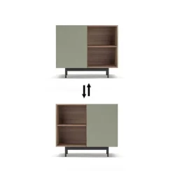 Best RETIF Buffet M Lamine Noyer-Vert Printed 78X90X34Cm