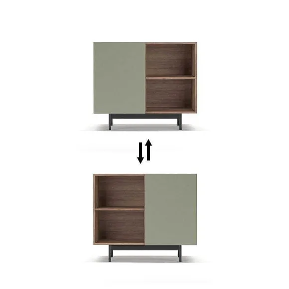 Best RETIF Buffet M Lamine Noyer-Vert Printed 78X90X34Cm