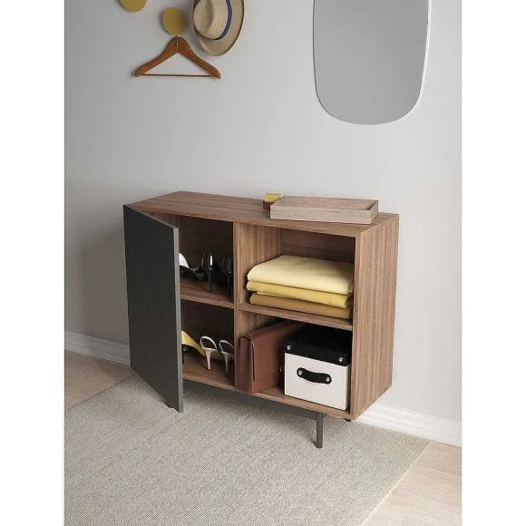 Fashion RETIF Buffet M Lamine S Rigraphi Ch Ne Clair-Gris Graphite Printed 78X90X34Cm