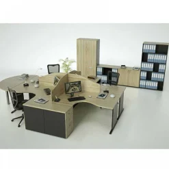 Best Sale RETIF Bureau Compact 160 Cm Retour Droite H Tre/Anthracite