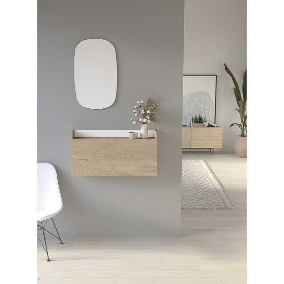 New RETIF Bureau Mural M Lamine Ch Ne Clair-Blanc Turin 42X80X14Cm