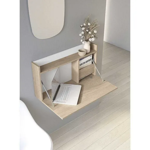 New RETIF Bureau Mural M Lamine Ch Ne Clair-Blanc Turin 42X80X14Cm