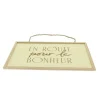 Store RETIF Cadre Bois "En Route Pour Le Bonheur 35X25X0,8 Cm - Par 20