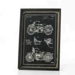 Shop RETIF Cadre Moto Fond Noir 40X4X60Cm