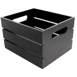 Shop RETIF Cagette Poign E Noire Bambou 19X16X12Cm