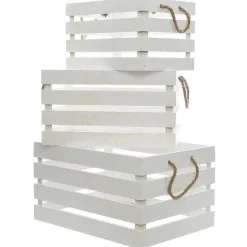 Online RETIF Caisses En Bois Blanc 41X30X22+36X25X20+31X20X18 Cm