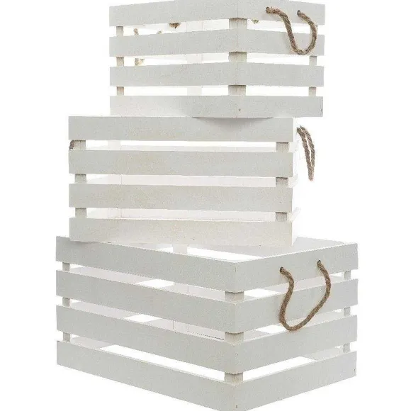 Online RETIF Caisses En Bois Blanc 41X30X22+36X25X20+31X20X18 Cm