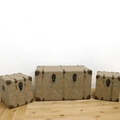 Best Sale RETIF Caisses En Similicuir Couleur Sable 66X36X36 + 28X28X30 (X2)Cm
