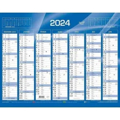 Outlet RETIF Calendrier De Banque 2024 2 Faces Bleu