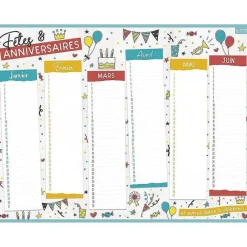 Hot RETIF Calendrier Perp Tuel 'F Tes Et Anniversaires' 32X42Cm