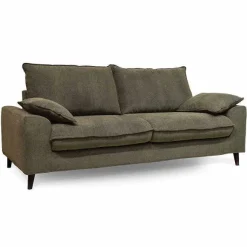 Discount RETIF Canap Convertible En Tissu Chin 3 Places Vert Kaki
