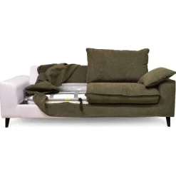Discount RETIF Canap Convertible En Tissu Chin 3 Places Vert Kaki