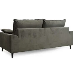 Shop RETIF Canap Convertible En Velours 3 Places Vert Kaki