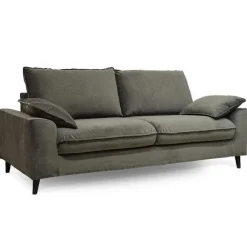 Shop RETIF Canap Convertible En Velours 3 Places Vert Kaki