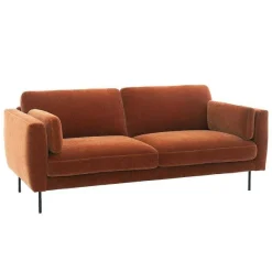 Best RETIF Canap En Velours 3 Places Rouille