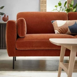 Best RETIF Canap En Velours 3 Places Rouille