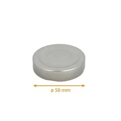 Online RETIF Capsules 58Mm Argent Pour Pots En Verre Deep Par 50