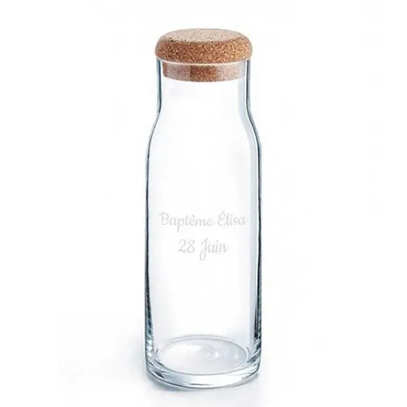 Store RETIF Carafe Avec Bouchon En Li Ge 1L Personnalis E 8,5X8,5X27Cm Par 12