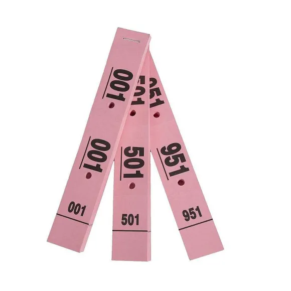 Fashion RETIF Carnet De 50 Tickets Vestiaires Num Rot S 3 Volets Ft 20X3Cm Rosex20