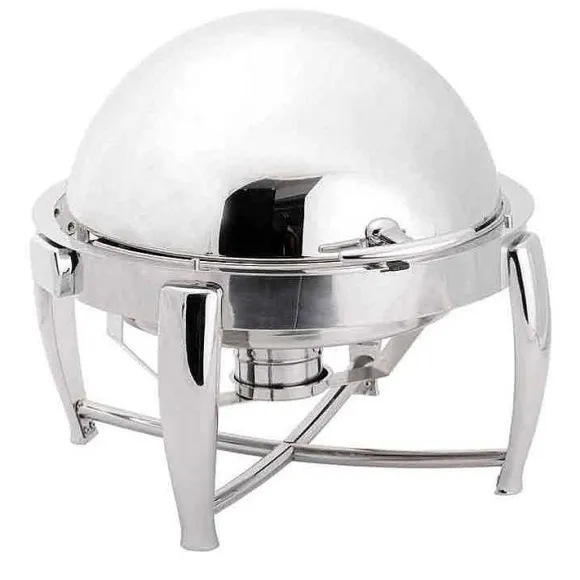 Sale RETIF Chafing Dish Rond Empilable Couvercle Rabattable En Finition Miroir Poli