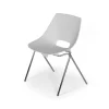 Clearance RETIF Chaise Coque En Plastique Structure Acier Chrome Pitalito Blanche