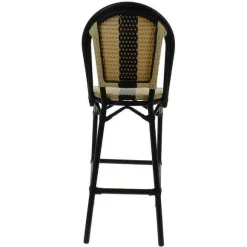 Flash Sale RETIF Chaise De Bar D'Ext Rieur Andorre Assise/Dossier Tress S Beige/Noir/Ivoire