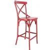 New RETIF Chaise De Bar D'Ext Rieur Bayonne En Aluminium Finition Rouge Effet Vintage