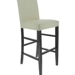 Cheap RETIF Chaise De Bar D'Int Rieur S Ville En Bois Tapiss E D'Un Simili Cuir Beige