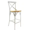 Cheap RETIF Chaise De Bar D'Int Rieur Ontario En Acier Et Bois Finition Vintage Blanc