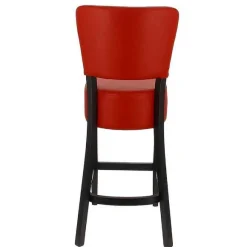 Best Sale RETIF Chaise De Bar D'Int Rieur Amsterdam En Bois Tapiss E D'Un Simili Cuir Rouge