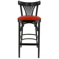 New RETIF Chaise De Bar D'Int Rieur New Orl Ans En Bois Assise Rembourr E En Simili Cuir