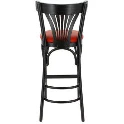 New RETIF Chaise De Bar D'Int Rieur New Orl Ans En Bois Assise Rembourr E En Simili Cuir