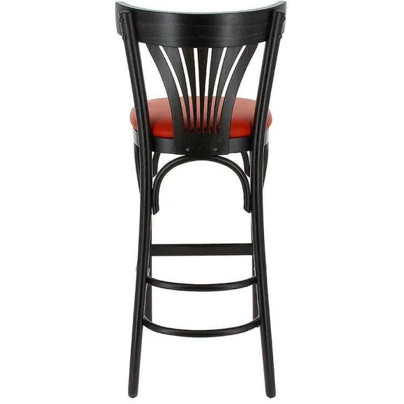 New RETIF Chaise De Bar D'Int Rieur New Orl Ans En Bois Assise Rembourr E En Simili Cuir
