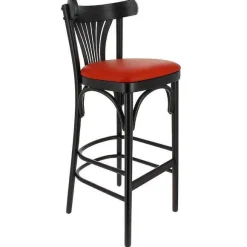 New RETIF Chaise De Bar D'Int Rieur New Orl Ans En Bois Assise Rembourr E En Simili Cuir